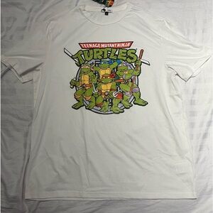 TMNT Men’s White Graphic Tee XL Short Sleeve